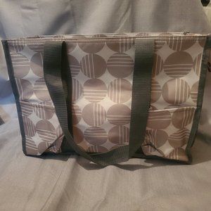 31 Zip Top Utility Tote in Deco Dots